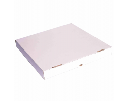 Коробка для пиццы 350*350*45 мм. Белая без печати. Квадрат