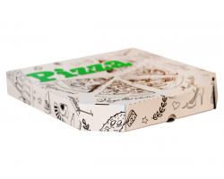 Коробка для пиццы 310*310*45 мм. Белая с общей печатью